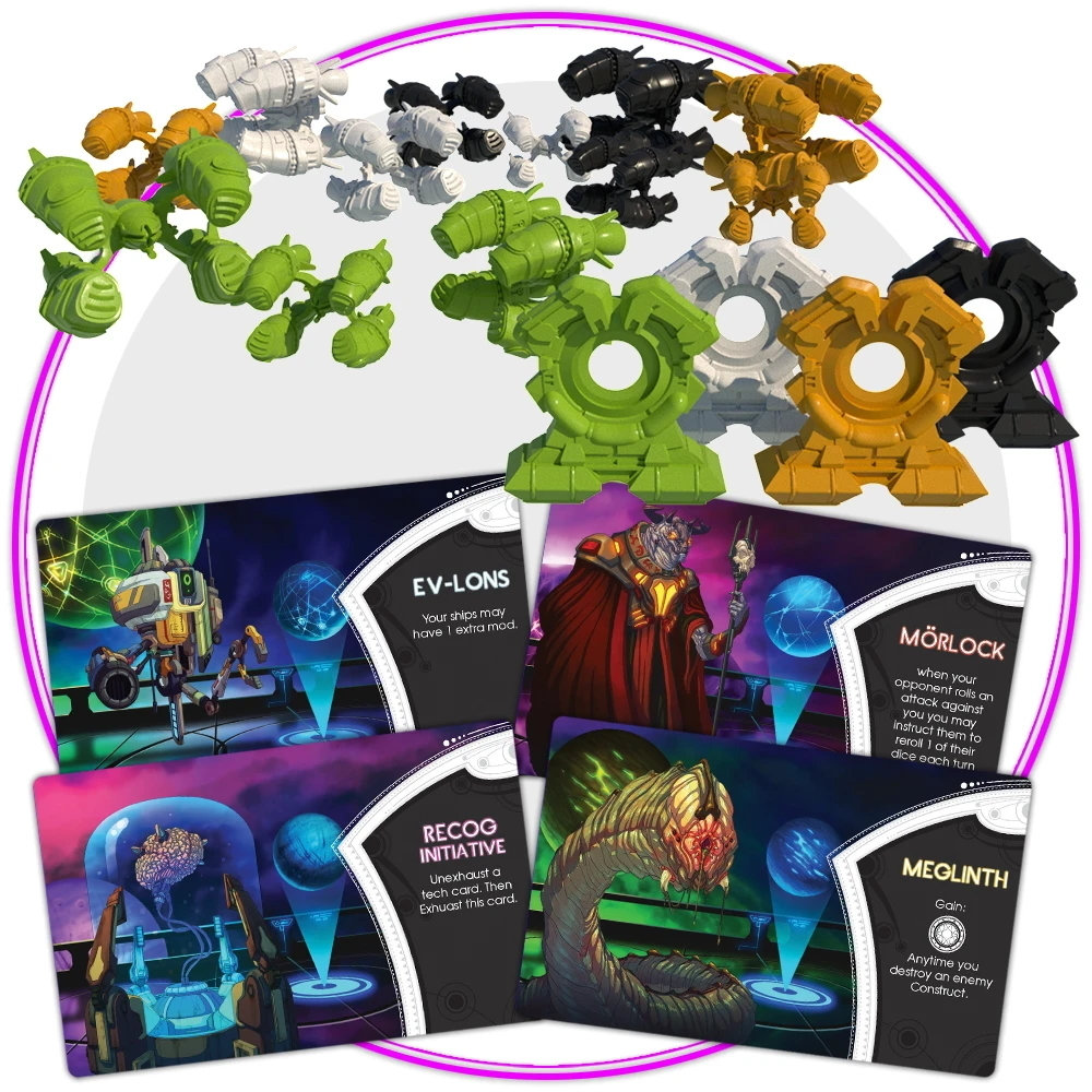 Last Light Deluxe Base Game + Infinity Expansion + Nebula Dice + Lunar Glow Dice + Extra Dice Set