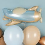 К фигура Самолет Сатин голубой 78 см (БГ-17)