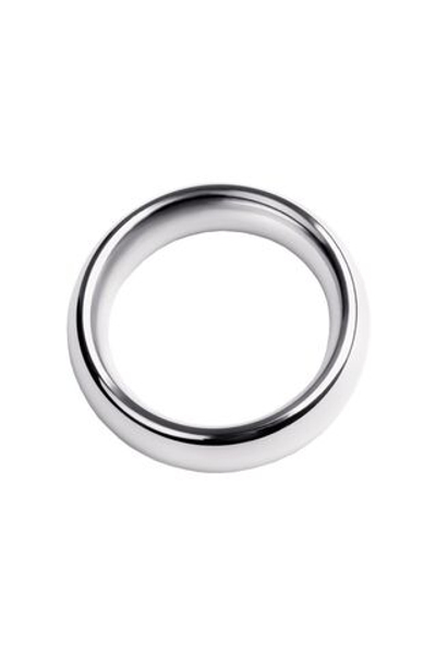 Металлическое эрекционное кольцо размера L (Цвет: серебристый)