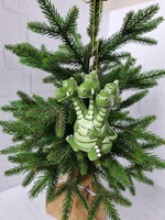 Змей горыныч ёлочная игрушка из фарфора