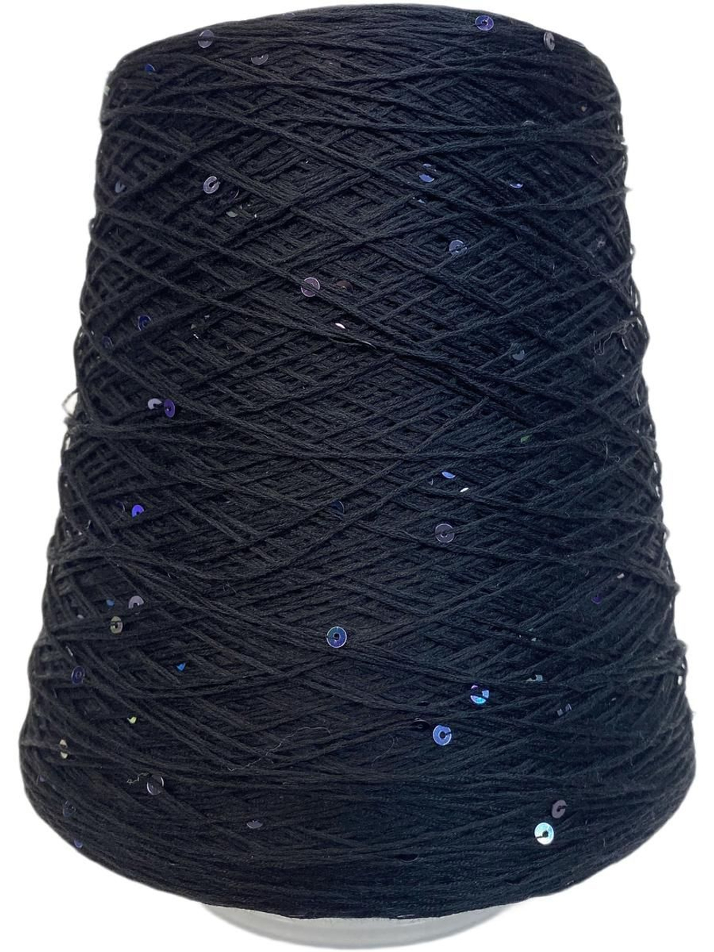 Пряжа на бобине (Италия)95% хлопок с пайетками 5% п/л 100г-450м 300г