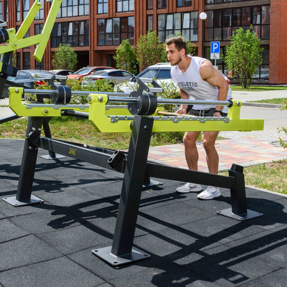 Force-2813 Уличный тренажер Становая тяга с переменной нагрузкой ZAVODSPORTA