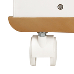 Кровать детская "Indigo "With Love" (колесо-качалка), ПВХ накладка, (белый STAR BEIGE)