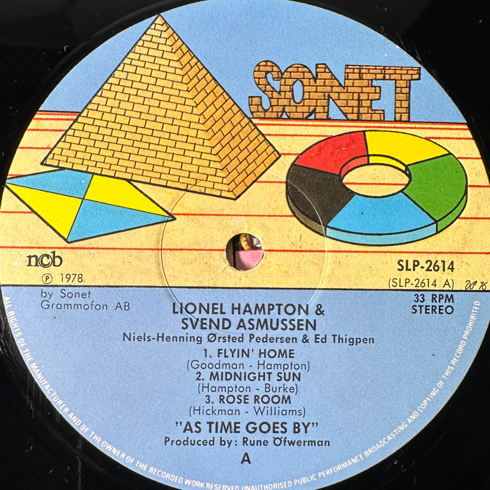 Lionel Hampton And Svend Asmussen ‎– As Time Goes By (Швеция 1978г.)