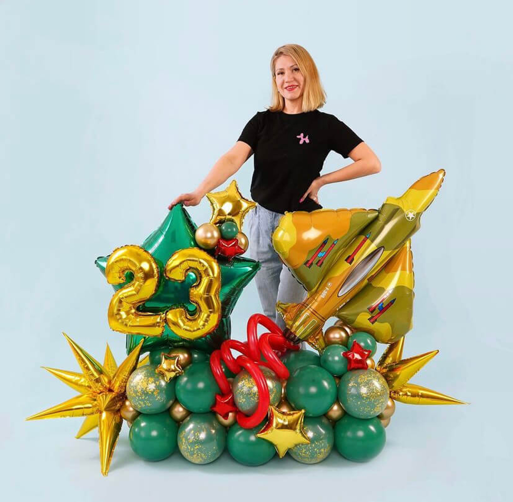 Военный истребитель Набор шаров