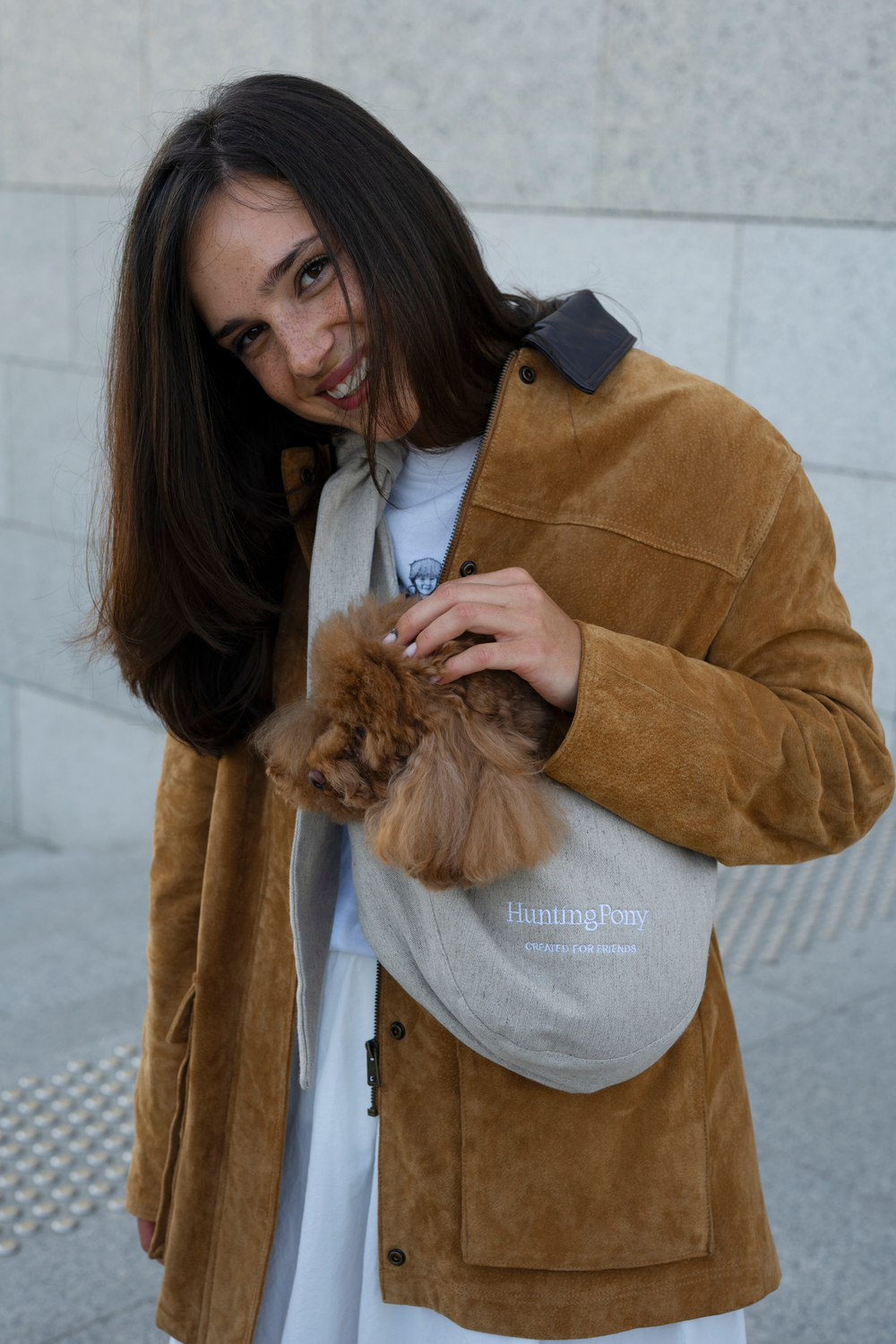 Сумка-слинг "Пони-Кенгурони" Льняная