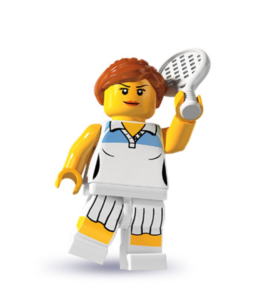 Минифигурка LEGO  col03-10  Теннисист