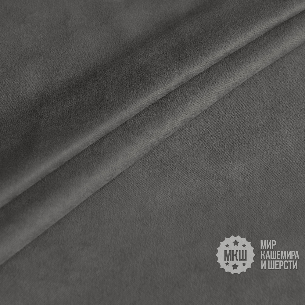 Комплект штор и покрывала велюровый  КИИММ (арт. BL10-291-07)  - темно-серый