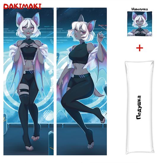 Дакимакура фурри Летучая мышь девочка арт. 1191