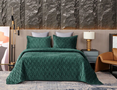 Покрывало 240x260 Sofi De MarkO Нобилис малахитовый зеленый