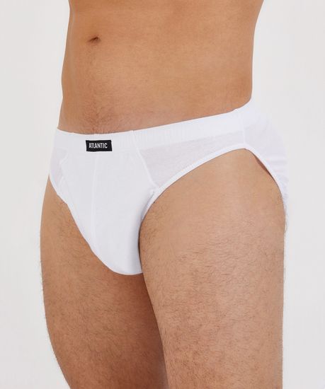 Мужские трусы (3шт) слипы спорт Atlantic 3BMP-322, белый+серый+графит