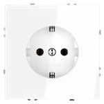 Розетка встраиваемая VOLTUM S70 с заземлением 16А, (белый глянцевый)