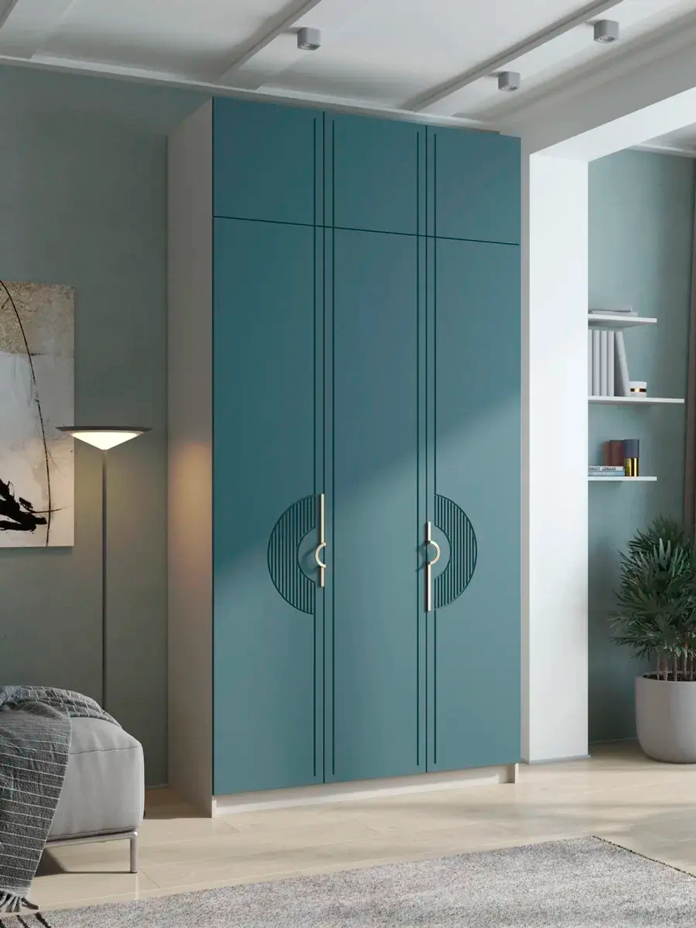 Шкаф распашной 120х50х240 трёхдверный Olivia 4