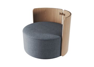 Кресло крутящееся Lagom 800 (серый твид, натуральный дуб)