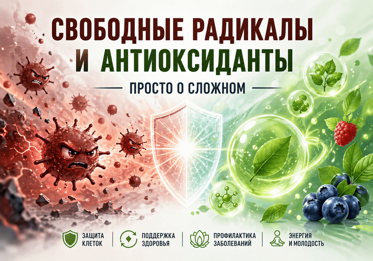 Свободные радикалы и антиоксиданты. Просто о сложном