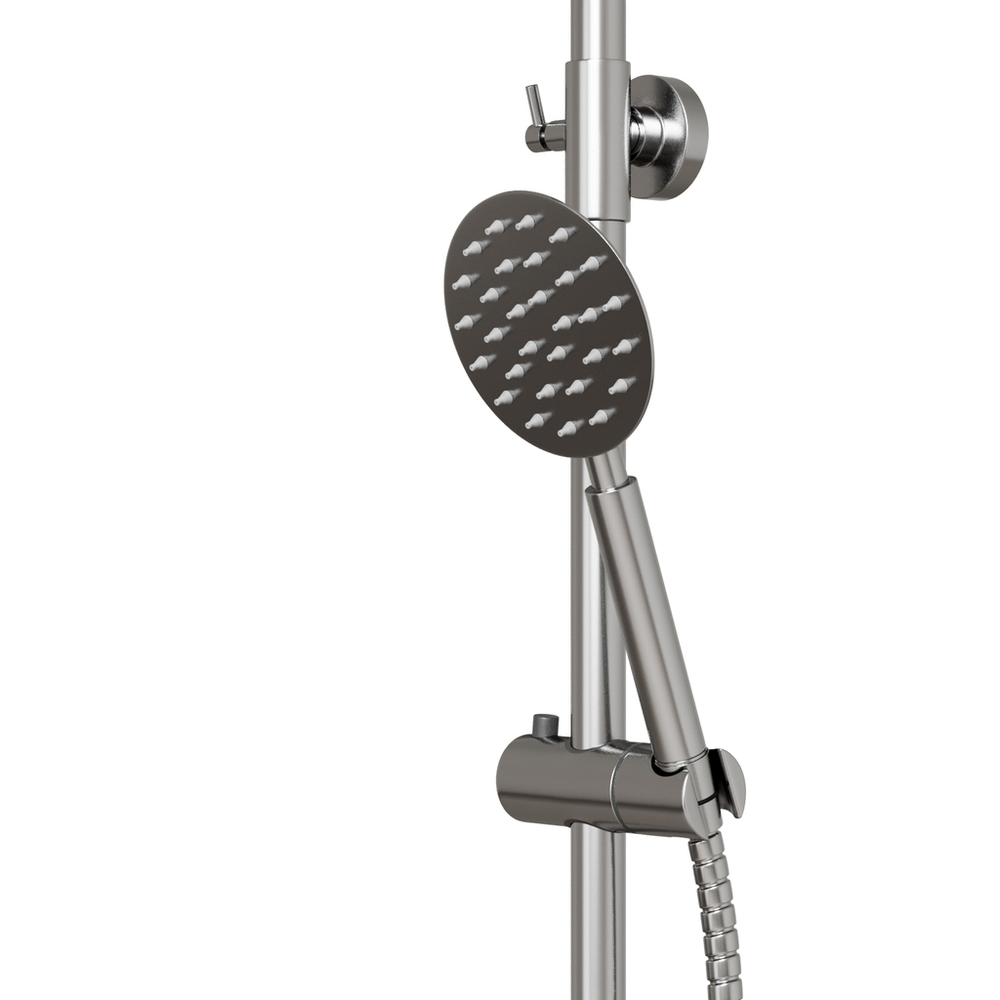 Душевая система 35к MIXLINE MLSS32-06 "Stainless" излив лейка 3 поз.+лейка"Тропический душ" НЕРЖ
