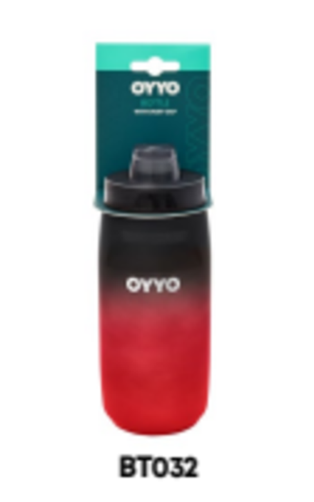 Фляга с крышкой OYYO, BT03, 620 мл, градиент, пищевой пластик ((), черно-красный)