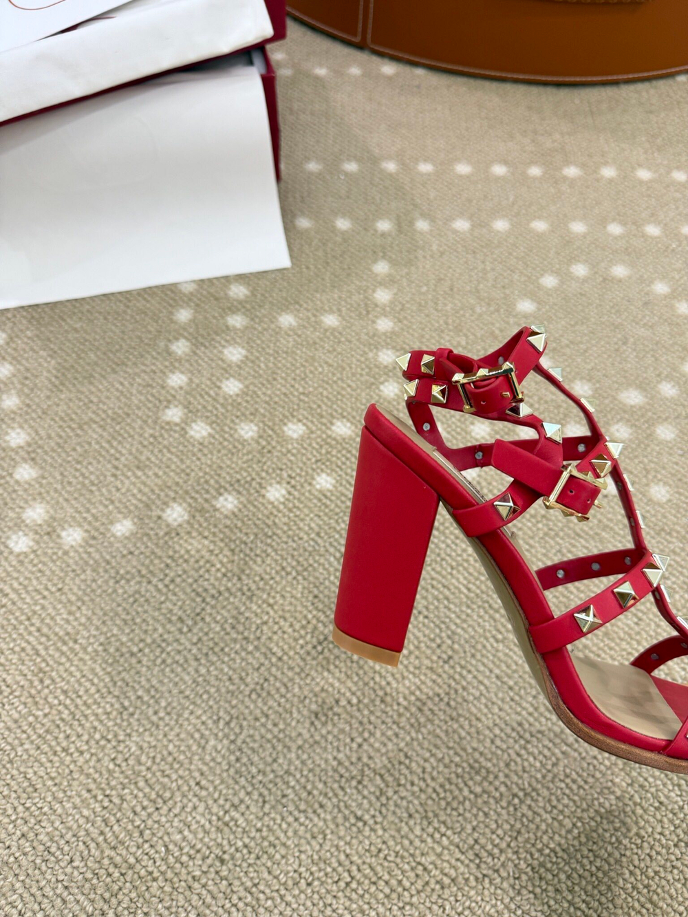 Valentino Rockstud Sandal 9 cm