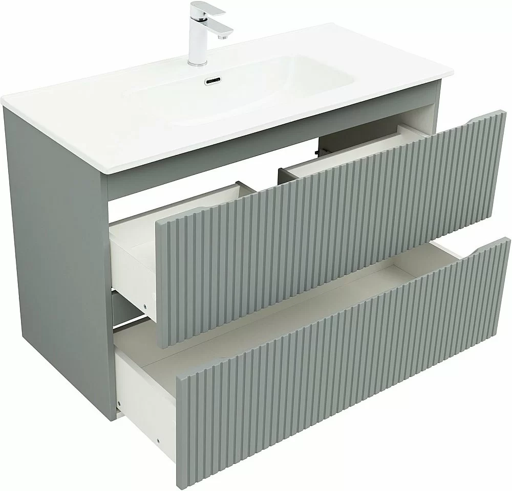 Тумба с раковиной Aquanet Джейн (Flat) 335436/254365 100 мисти грин