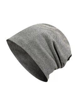 Шапка осенняя-весенняя тонкая бини серая (201537497)
