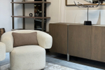 Кресло Garda Decor поворотное Лугано (Lugano) букле белое 90*76*68 см