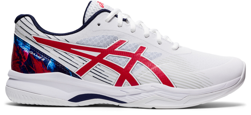 Мужские кроссовки теннисные Asics Gel-Game 8 L.E. - white/classic red