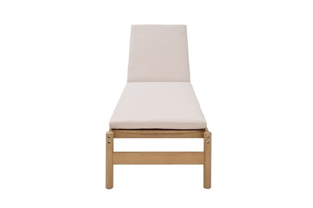 Шезлонг из акации Joygarden БУНГАЛО, Natural Teak, ваниль