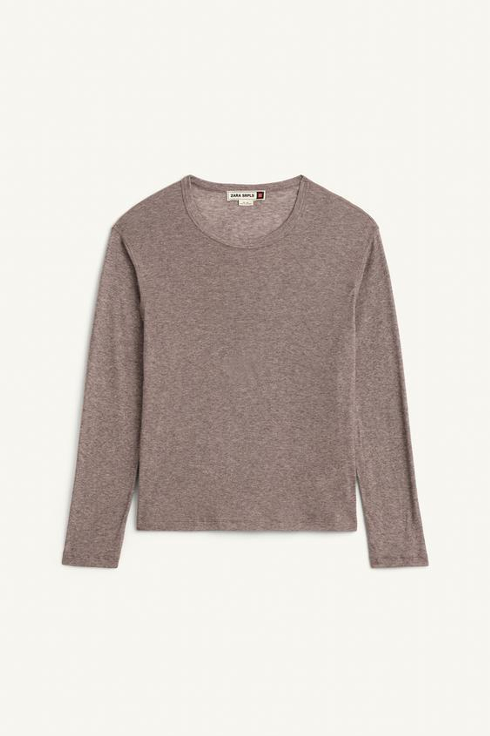 ZARA ЛОНГСЛИВ СВОБОДНОГО КРОЯ, РОЗОВЫЙ МЕЛАНЖ