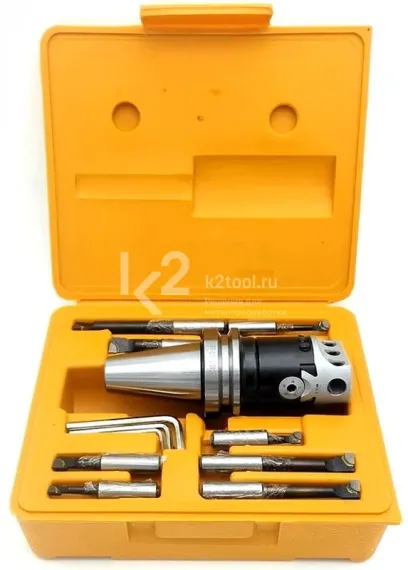 Головка расточная OCM 12-225 мм, BT40, с набором резцов из 12 шт.