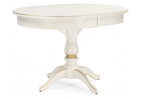 Стол деревянный Woodville Сайрус слоновая кость, золото