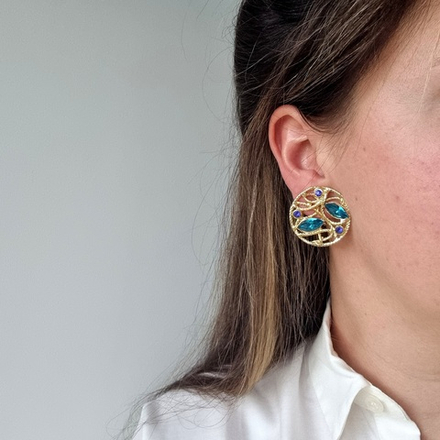 Серьги круглые