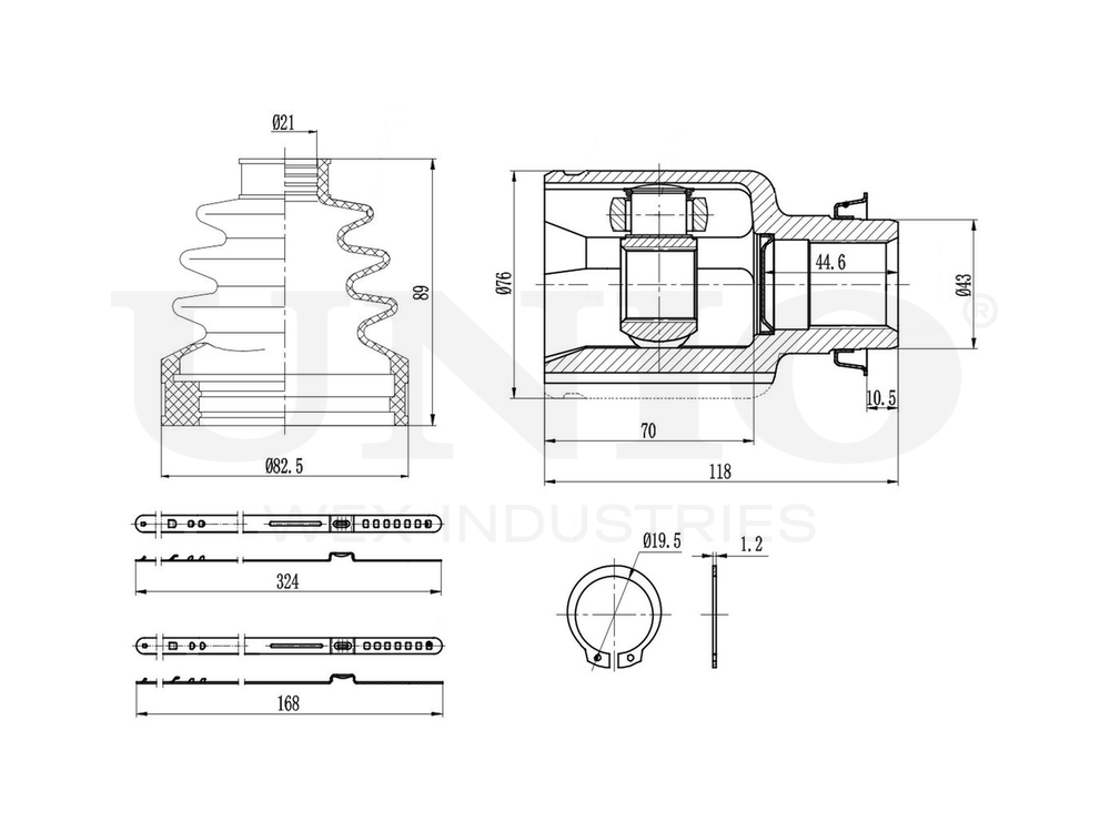 ШРУС внутренний правый UNIO CVJ-30091