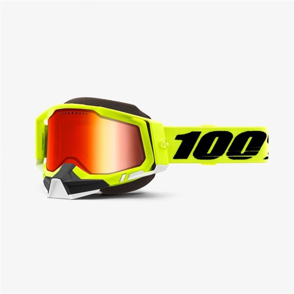 Очки 100% Racecraft 2 Snowmobile Goggle Fluo Yellow /Mirror Red Lens (50122-651-04)