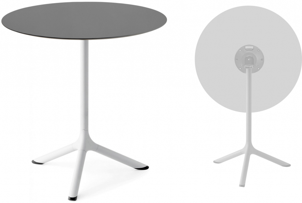 Стол ламинированный обеденный складной Scab Design Tripe Folding, белый, антрацит