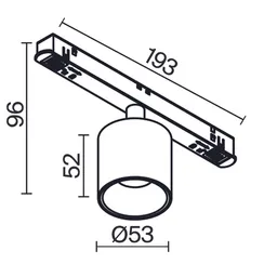 Трековый светильник Альфа / Alfa S Exility 2700-6000K 7Вт 50° Dim Smart Technical tr132-4-7w-ds-bs