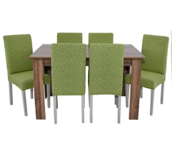 Чехол на стул без оборки Жаккард, цвет Зеленый светлый