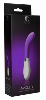 Фиолетовый вибратор для точки G или простаты Apollo - 20 см. (Цвет: фиолетовый)
