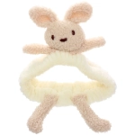 Повязка на голову косметическая «ДАЙМОНД Ми», зайки с лапками, цвет лавандовый, серый, и бежевый, 20*5.5см (ZIP пакет)