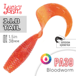 Твистер Lucky John J.I.B. TAIL 1.5" (38 мм), 15шт/уп