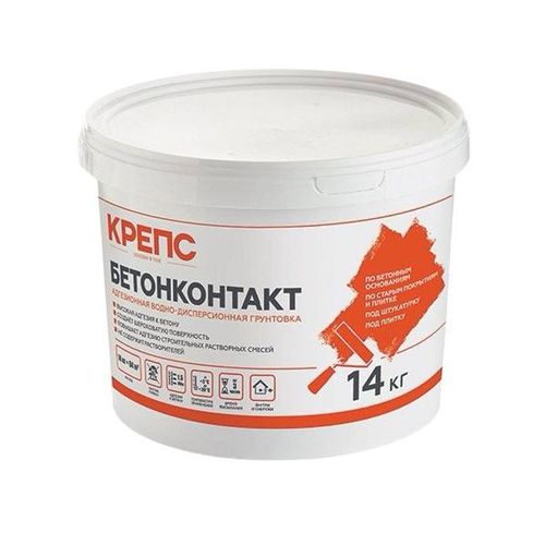 Грунтовка Крепс бетон-контакт всесезонная 14 кг
