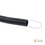 Труба гофр, ПНД с протяжкой d25 мм (75 м) черная EKF-Plast