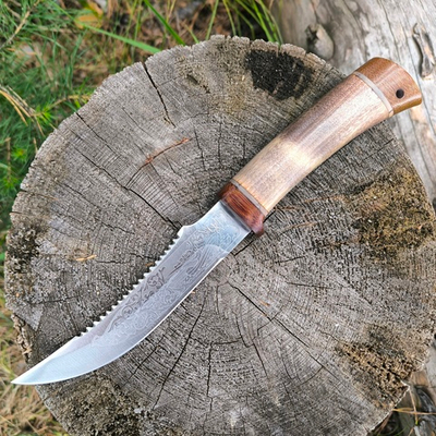 Нож с серрейтором НС-22 Юрюзань, гравировка (Златоуст)