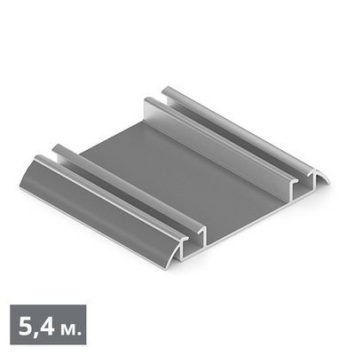 ЭКО Направляющая нижняя двухполозная (5,40 м) вельвет дарк (ПВХ) (AE0488) Aristo (Out)