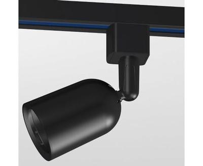 Трековый светильник черный потолочный поворотный на шинопровод под лампу GU10 однофазный ЭРА TR77-GU10 BK