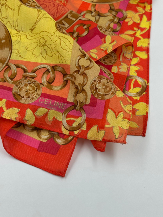 Платок в красно-жёлтых тонах Celine