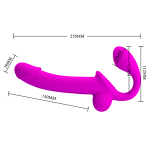 Лиловый безремневой страпон с эффектом эякуляции Pretty Love Kelpie BW-022067P