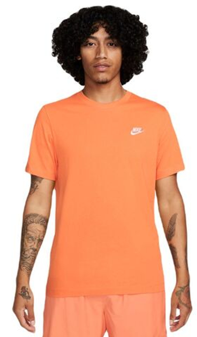 Мужская теннисная футболка Nike Sportswear Club T-Shirt - bright mandarin