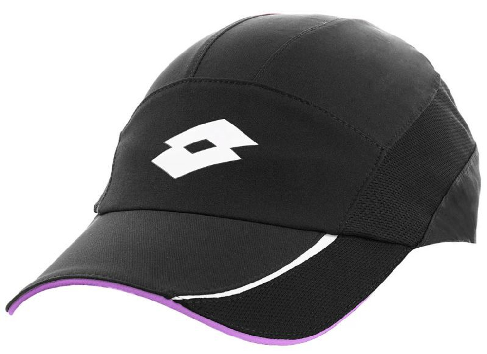 Теннисная кепка Lotto Tennis Cap - all black/bellflower