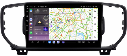 Магнитола для KIA Sportage 2018-2021 (рамка черная) - Carmedia OL-9780-2 QLed, Android 13, TS20, CarPlay, SIM-слот