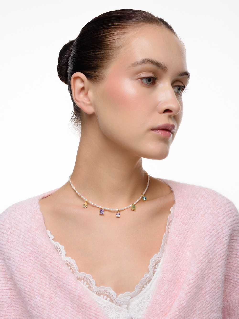 Колье "Pearl mix" Gold